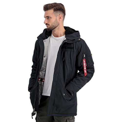 Alpha Industries Herren N3B Expedition Parka Winterjacke, Black, XXL von ALPHA INDUSTRIES