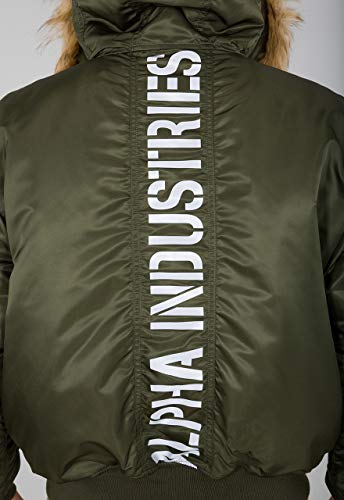 Alpha Industries Herren 45P Hooded Custom Bomberjacke, Dark Green, XXL von Alpha Industries