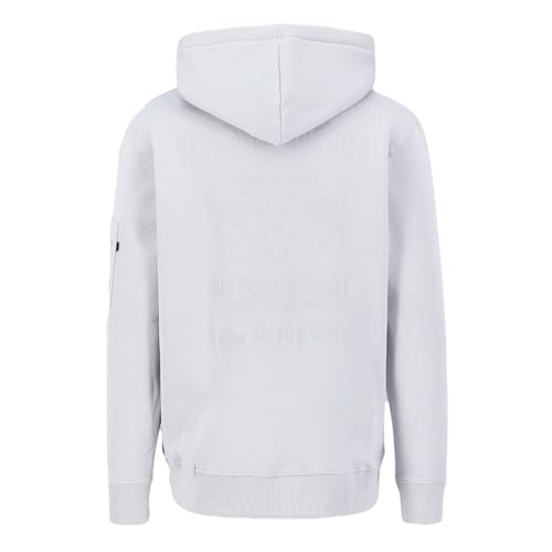 Alpha Industries Air Force Hoody Kapuzensweat für Herren Pastel Grey von ALPHA INDUSTRIES