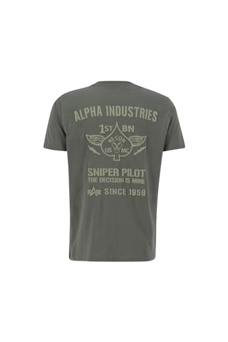 Alpha Industries Air Force T T-Shirt für Herren Dark Olive von ALPHA INDUSTRIES