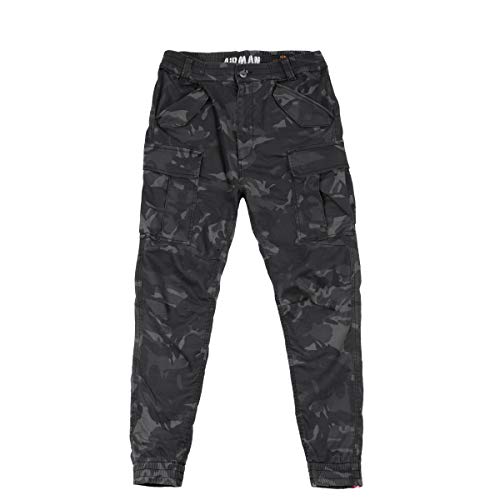 Alpha Industries Airman Pant Camo Freizeithose für Herren Black Camo von ALPHA INDUSTRIES