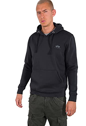 Alpha Industries Herren Basic Hoody Small Logo Kapuzenpullover, Rep.Blue, M von ALPHA INDUSTRIES