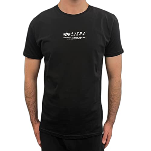 Alpha Industries Alpha Wording T T-Shirt für Herren Black von Alpha Industries