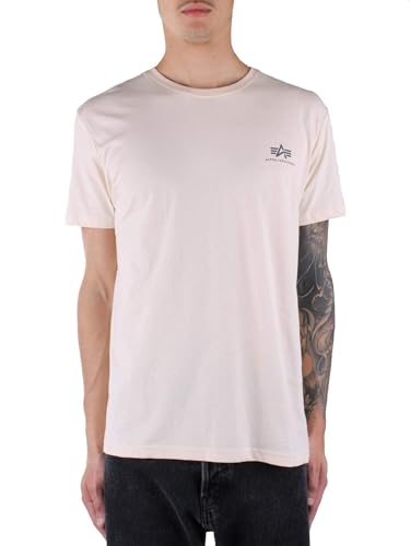 Alpha Industries Backprint T T-Shirt für Herren Jet Stream White von Alpha Industries