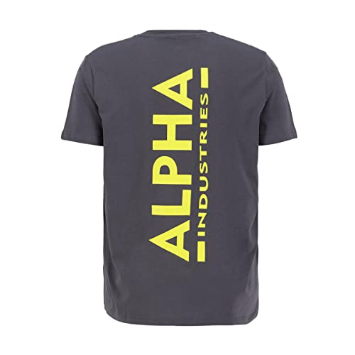 Alpha Industries Backprint T T-Shirt für Herren Vintage Grey von ALPHA INDUSTRIES