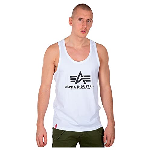 Alpha Industries Herren Basic BB Tank Top T-Shirt, White, XL von ALPHA INDUSTRIES