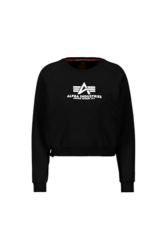 Alpha Industries Basic Boxy Sweater Wmn Sweatshirt für Damen Black von ALPHA INDUSTRIES