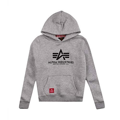 Alpha Industries Basic Hoody Kids/Teens für Grey Heather von ALPHA INDUSTRIES