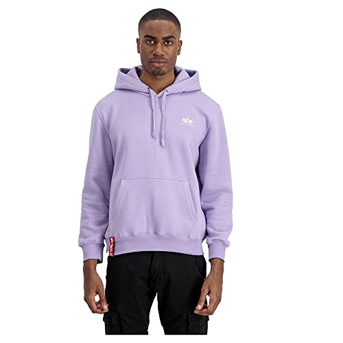 Alpha Industries Basic Hoody Small Logo Kapuzensweat für Herren Pale Violet von Alpha Industries