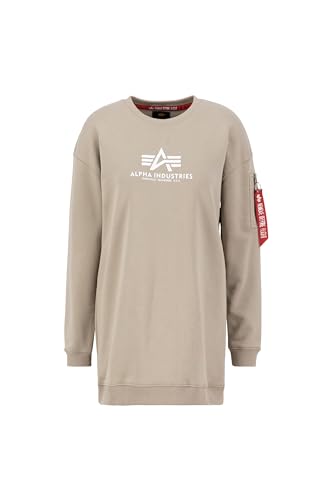 Alpha Industries Basic Long Sweater OS Wmn Sweatshirt für Damen Vintage Sand von Alpha Industries
