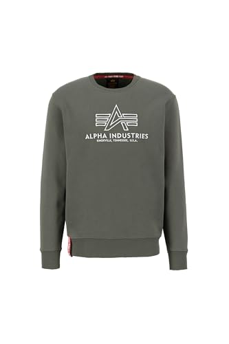 Alpha Industries Basic Sweater Embroidery Remove Before Flight Nackenband Dark Olive von ALPHA INDUSTRIES