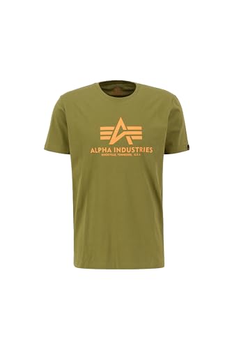 Alpha Industries Herren Basic Für T-Shirt, Moss Green, L EU von ALPHA INDUSTRIES