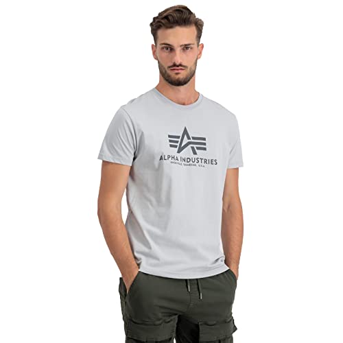 Alpha Industries Basic T-Shirt für Herren Pastel Grey von ALPHA INDUSTRIES