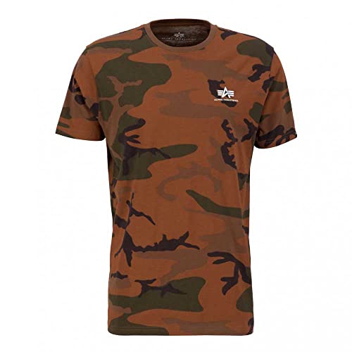 Alpha Industries Basic T Small Logo Camo T-Shirt für Herren Burned Camo von Alpha Industries