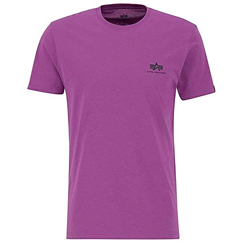 Alpha Industries Basic T Small Logo T-Shirt für Herren Dark Magenta von ALPHA INDUSTRIES