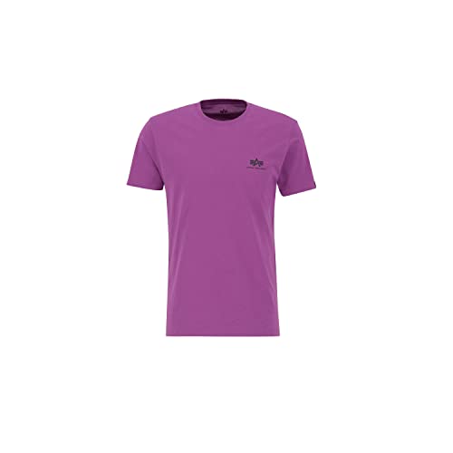 Alpha Industries Basic T Small Logo T-Shirt für Herren Dark Magenta von ALPHA INDUSTRIES