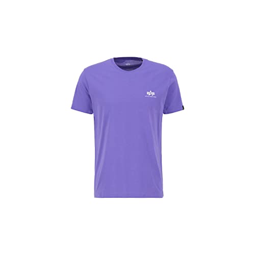 Alpha Industries Basic T Small Logo T-Shirt für Herren Electric Violet von ALPHA INDUSTRIES