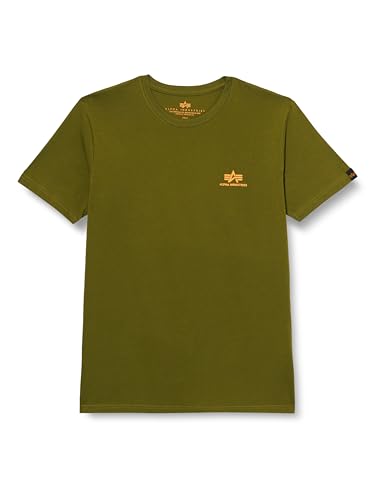 Alpha Industries Basic T Small Logo T-Shirt für Herren Moss Green von Alpha Industries