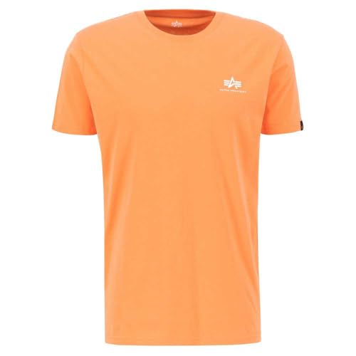 Alpha Industries Basic T Small Logo T-Shirt für Herren Tangerine von ALPHA INDUSTRIES