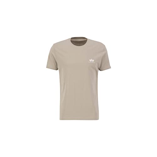 Alpha Industries Basic T Small Logo T-Shirt für Herren Vintage Sand von ALPHA INDUSTRIES