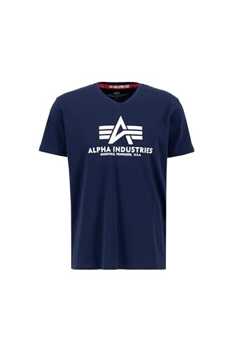 Alpha Industries Basic V-Neck T T-Shirt für Herren Ultra Navy von Alpha Industries