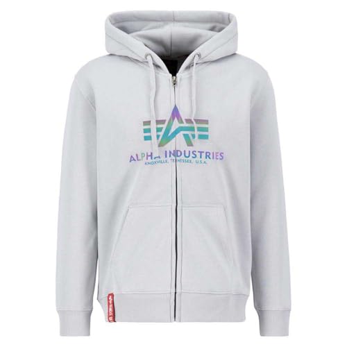 Alpha Industries Basic Zip PP Hoodie für Herren Pastel Grey von Alpha Industries