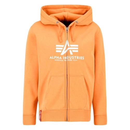 Alpha Industries Basic Zip PP Hoodie für Herren Tangerine von ALPHA INDUSTRIES