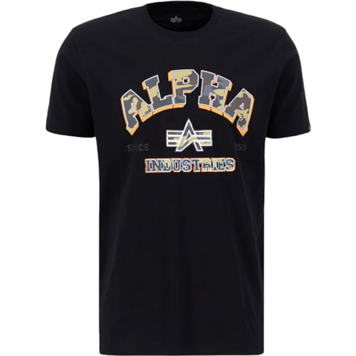 Alpha Industries College Camo T T-Shirt für Herren Black von Alpha Industries