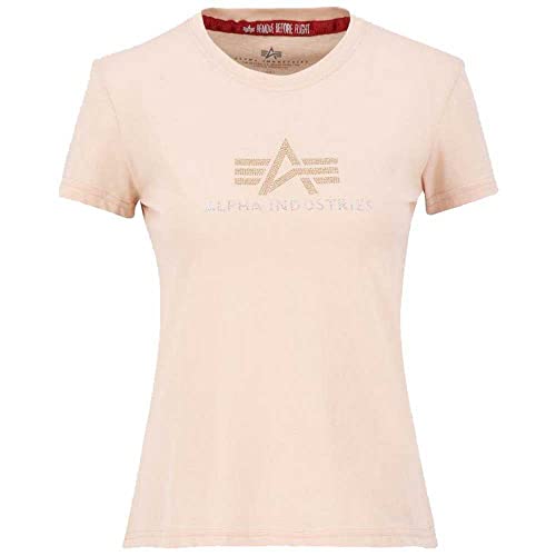 Alpha Industries Crystal T wmn T-Shirt für Damen Pastel Peach von ALPHA INDUSTRIES