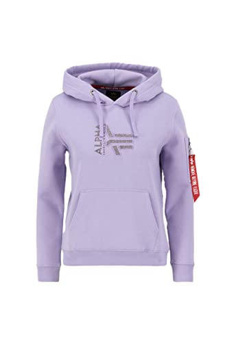 Alpha Industries Damen 3D Logo Hoody Wmn Kapuzensweat Kapuzenpullover, Pale Violet, 36 von ALPHA INDUSTRIES