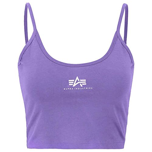 Alpha Industries Damen Basic Crop SL Wmn Tank Top T-Shirt, Electric Violet, Small von ALPHA INDUSTRIES