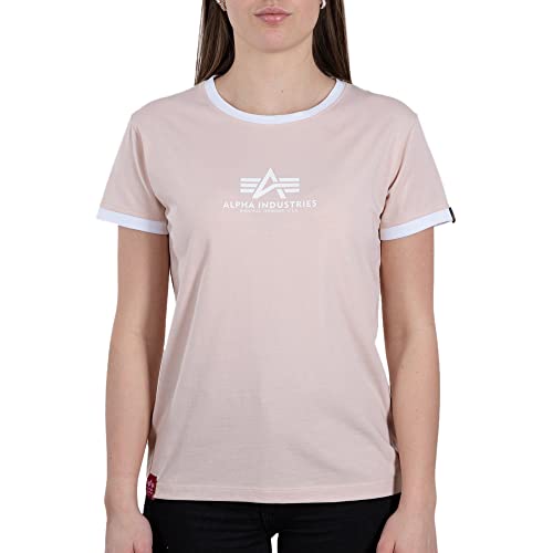 Alpha Industries Damen Basic T Contrast ML Wmn T-Shirt, Pale Peach, XS Alpha Industries Damen Basic T Contrast ML Wmn T-Shirt, Pale Peach, XS von ALPHA INDUSTRIES