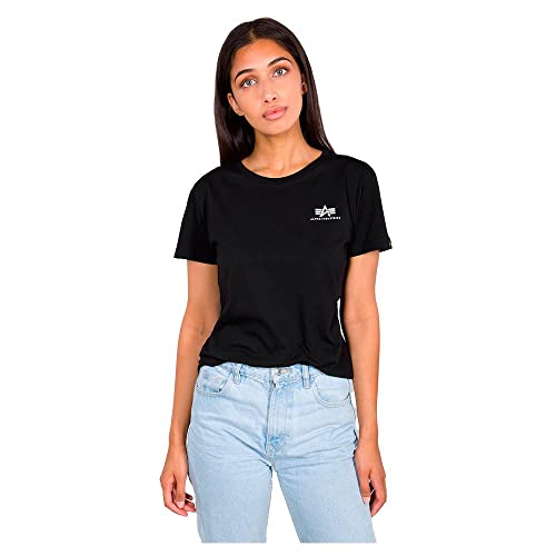 Alpha Industries Damen Basic T Small Logo Wmn T-Shirt, Black, Large Alpha Industries Damen Basic T Small Logo Wmn T-Shirt, Black, Large von ALPHA INDUSTRIES