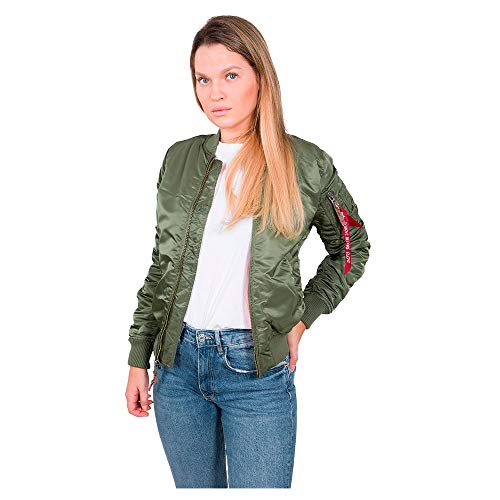 Alpha Industries Damen Bomberjacke MA-1 VF 59 Wmn, Grün (Sage Green 01), Small (Herstellergröße: S) von ALPHA INDUSTRIES