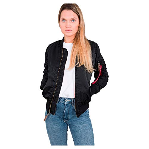 Alpha Industries Damen Bomberjacke MA-1 VF 59 Wmn, Schwarz (Black 03), Medium (Herstellergröße: M) von Alpha Industries