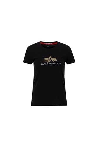 Alpha Industries Damen Crystal T-Shirt, Black, Large von ALPHA INDUSTRIES