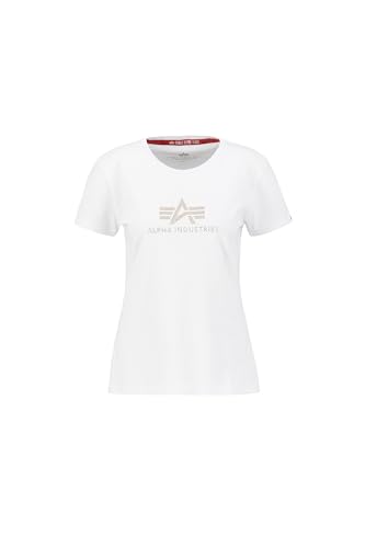 Alpha Industries Damen Crystal T-Shirt, White, Small von ALPHA INDUSTRIES