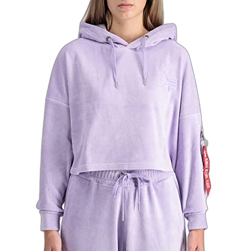 Alpha Industries Damen Frottee Hoody COS Wmn Kapuzensweat Kapuzenpullover, Pale Violet, M von ALPHA INDUSTRIES