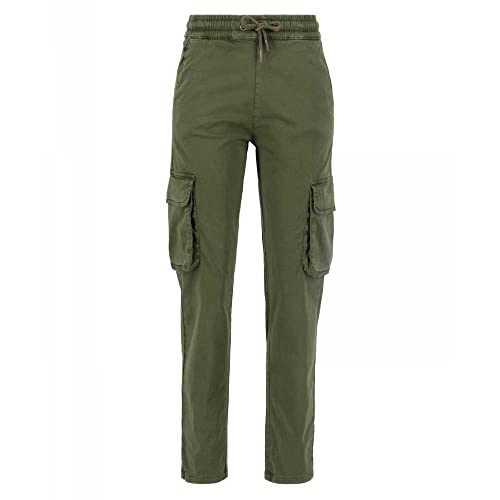 Alpha Industries Damen Jogger Pant Wmn Freizeithose, Dark Olive, 36 von ALPHA INDUSTRIES