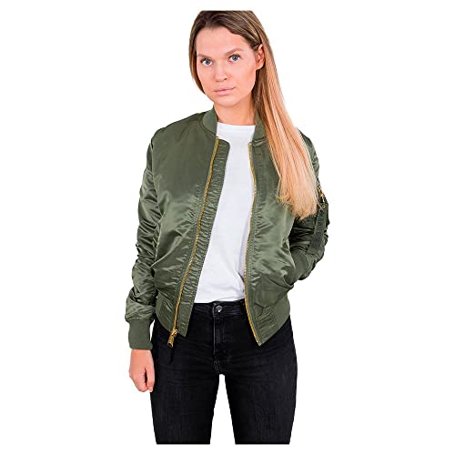 Alpha Industries Damen MA-1 VF LW Wmn Bomberjacke, Sage-Green/Gold, XL Alpha Industries Damen MA-1 VF LW Wmn Bomberjacke, Sage-Green/Gold, XL von ALPHA INDUSTRIES