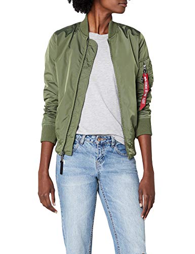 Alpha Industries Damen Ma-1 TT Bomberjacke, Grün (Sage-Green 01), Large von Alpha Industries