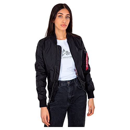 Alpha Industries Damen Ma-1 TT Bomberjacke, Schwarz (Black 03), X-Small von Alpha Industries
