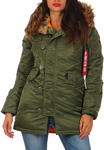 Alpha Industries Damen N3B VF 59 Wmn Winterjacke, Sage-Green, L von ALPHA INDUSTRIES