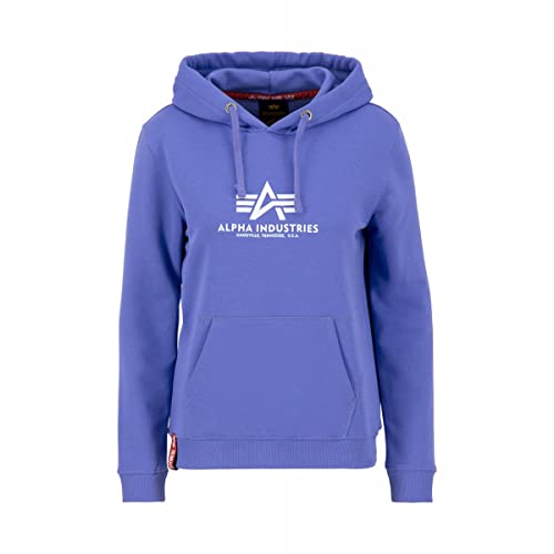 Alpha Industries Damen New Basic Hoodie Kapuzenpullover, Electric Violet, 38 von Alpha Industries