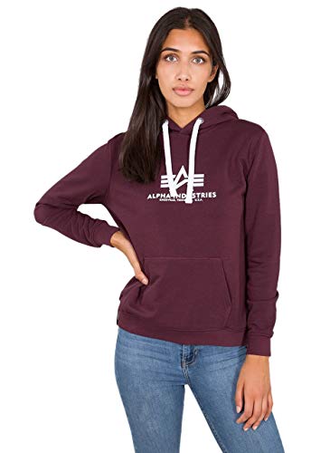 Alpha Industries Damen New Basic Hoody Kapuzenpullover, Deep Maroon, S Alpha Industries Damen New Basic Hoody Kapuzenpullover, Deep Maroon, S von ALPHA INDUSTRIES