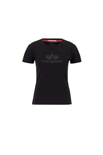 Alpha Industries Damen New Basic T G wmn T-Shirt, Black/Black, 36 von ALPHA INDUSTRIES