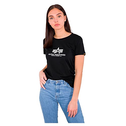 Alpha Industries Damen New Basic T Wmn T-Shirt, Black, S Alpha Industries Damen New Basic T Wmn T-Shirt, Black, S von ALPHA INDUSTRIES