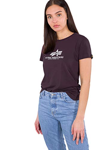 Alpha Industries Damen New Basic T Wmn T-Shirt, Deep Maroon, XS von ALPHA INDUSTRIES