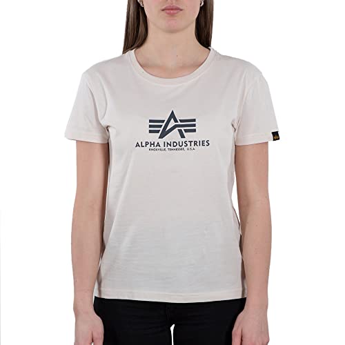 Alpha Industries Damen New Basic T Wmn T-Shirt, Jet Stream White, Small von ALPHA INDUSTRIES