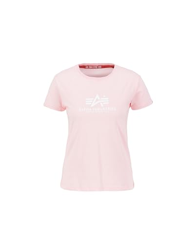 Alpha Industries Damen New Basic T Wmn T-Shirt, Pastel Pink, L von ALPHA INDUSTRIES